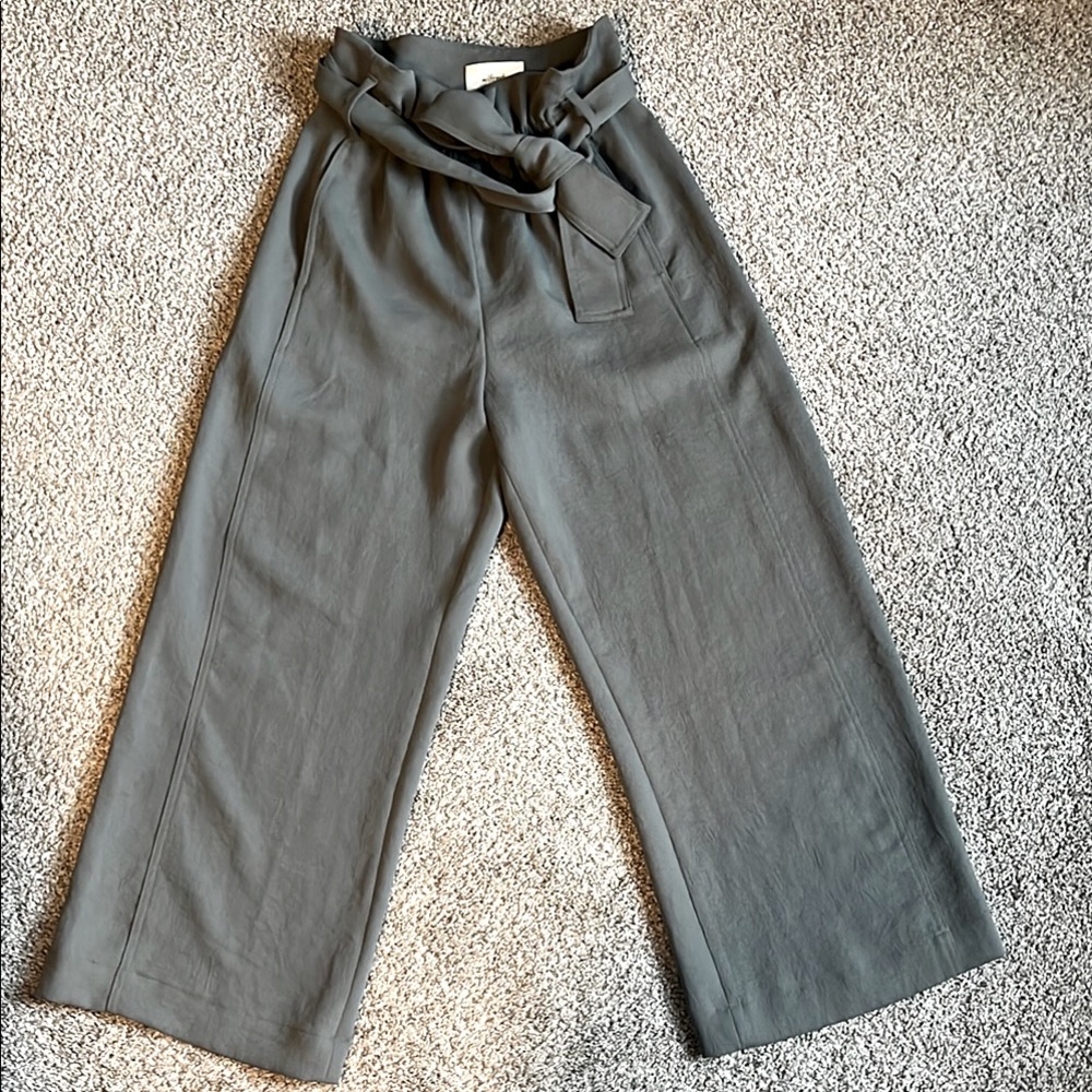Aritzia Wilfred paperbag wide leg pants